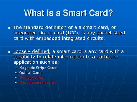 simple definition of smart card|examples of smart card.